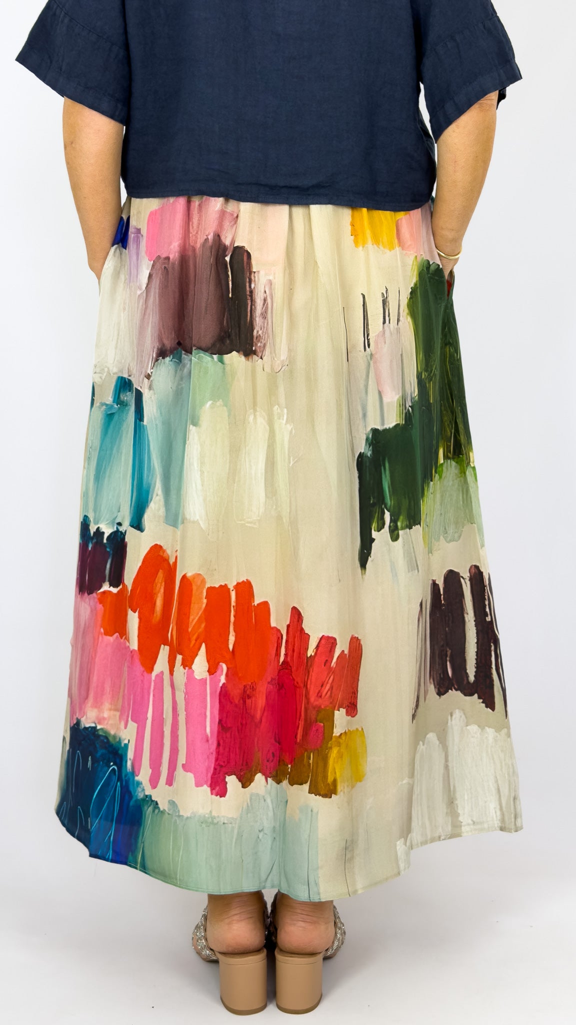 Beetroot Ivy Skirt Silk Stroke