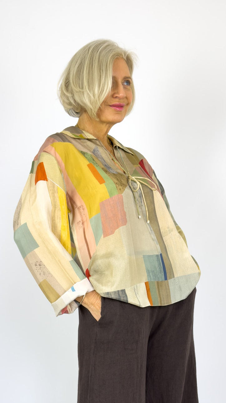 Beetroot Dawn Blouse Sakura