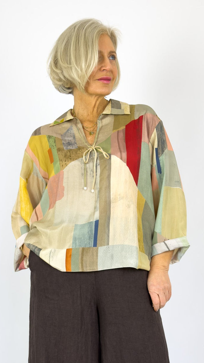 Beetroot Dawn Blouse Sakura