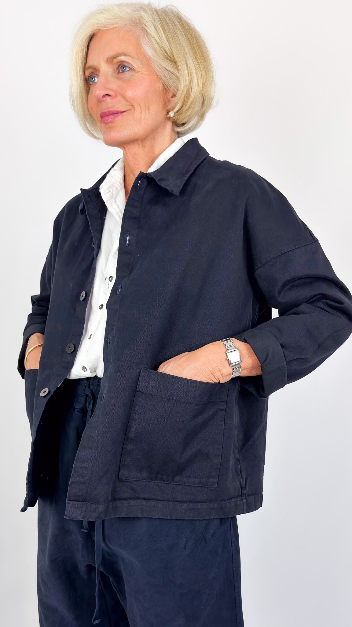 Album Di Famiglia WCC Overshirt Jacket Navy