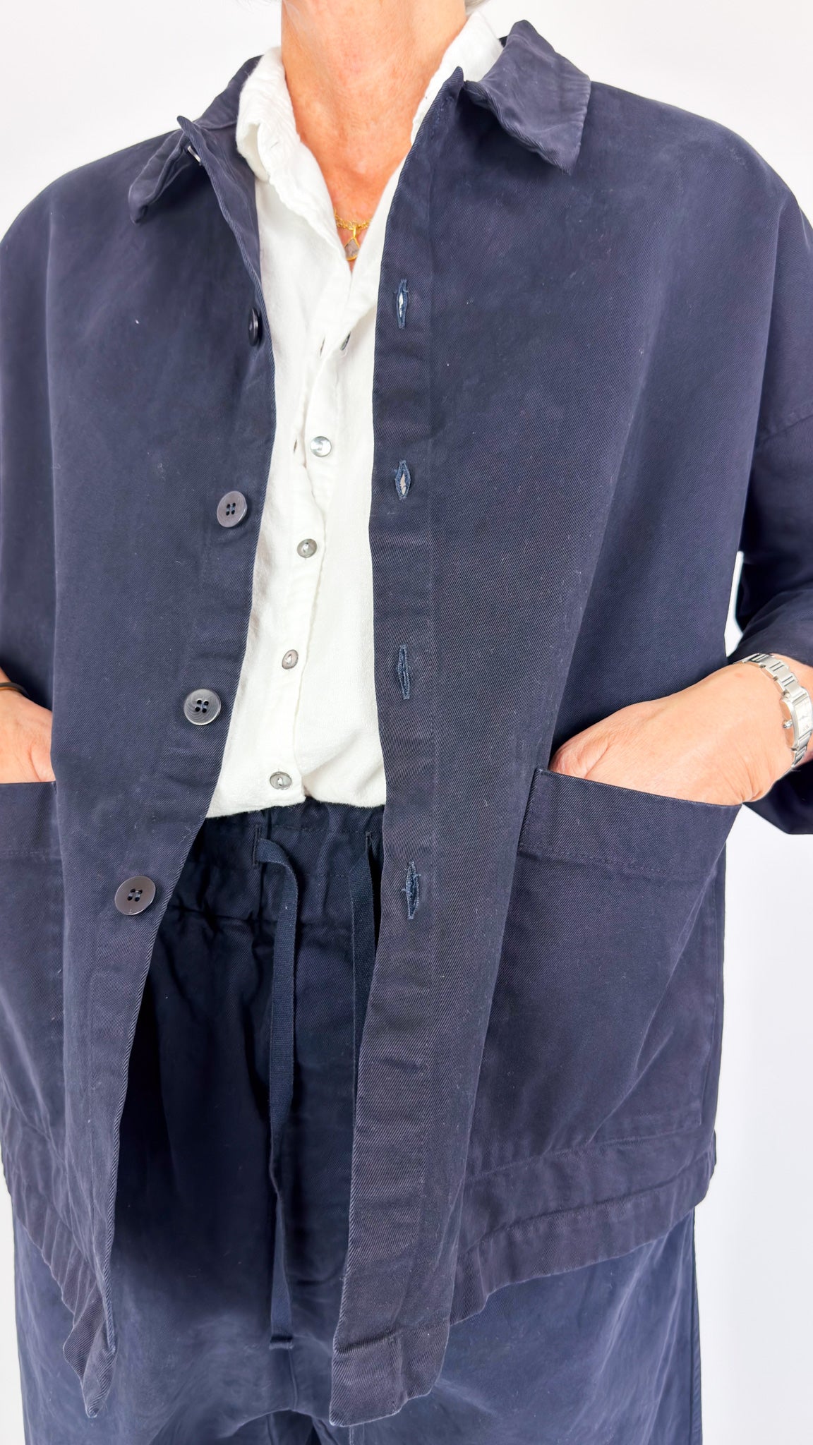 Album Di Famiglia WCC Overshirt Jacket Navy