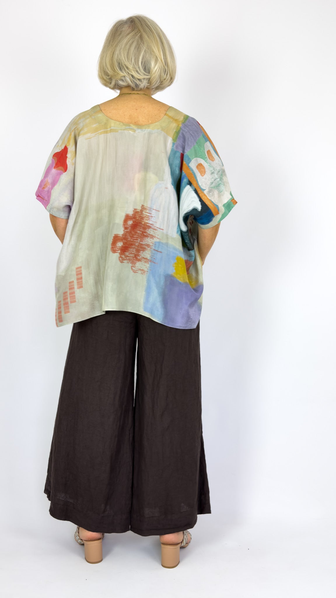 Beetroot Kai Kaftan Blouse Cloud Trace