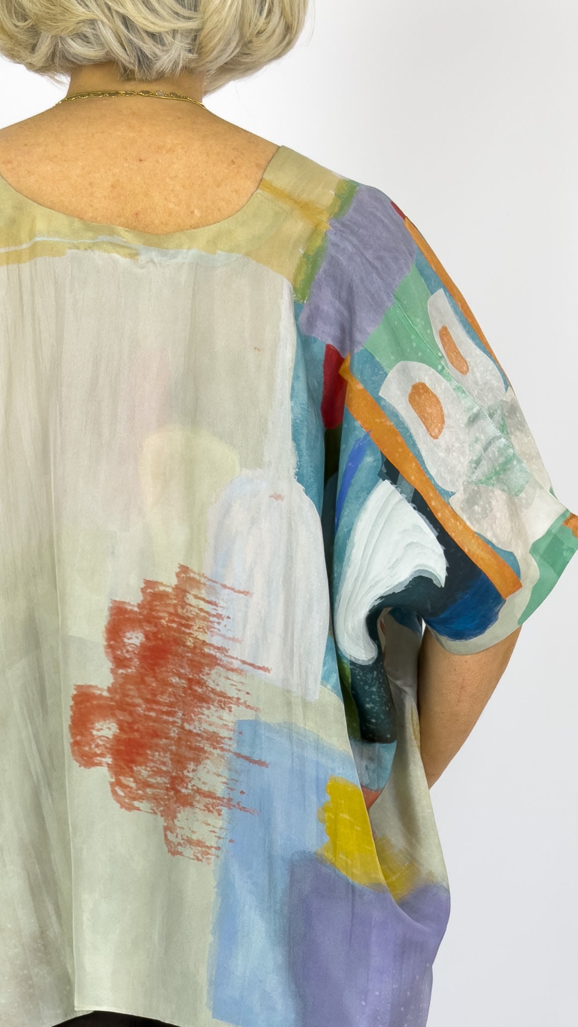 Beetroot Kai Kaftan Blouse Cloud Trace