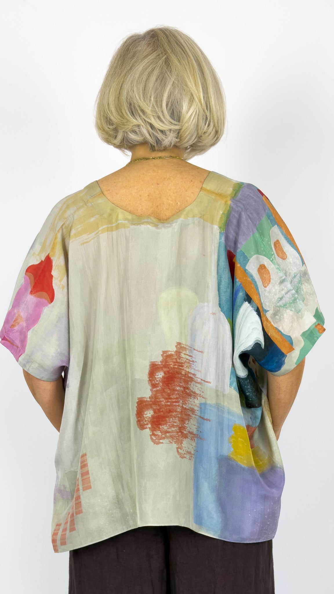 Beetroot Kai Kaftan Blouse Cloud Trace