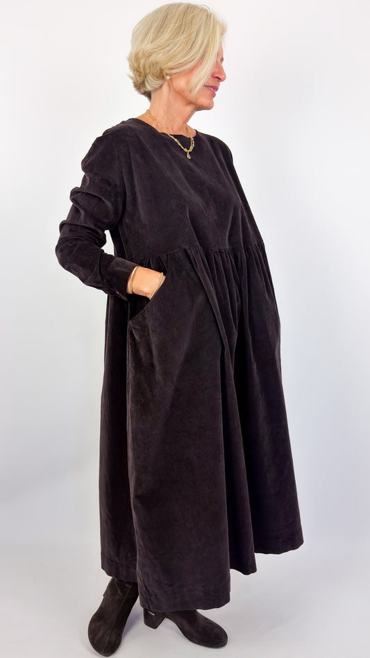 Album Di Famiglia V Round-Neck Dress Brown