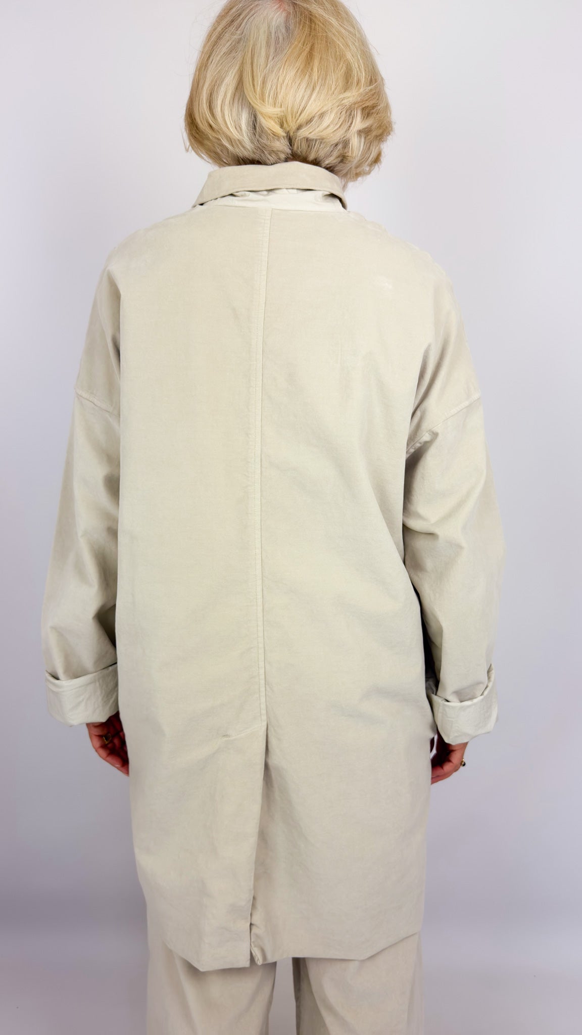 Album Di Famiglia V Long Blazer Oatmeal