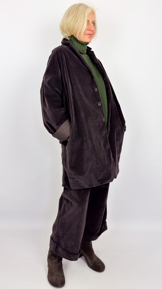 Album Di Famiglia V Long Blazer Brown