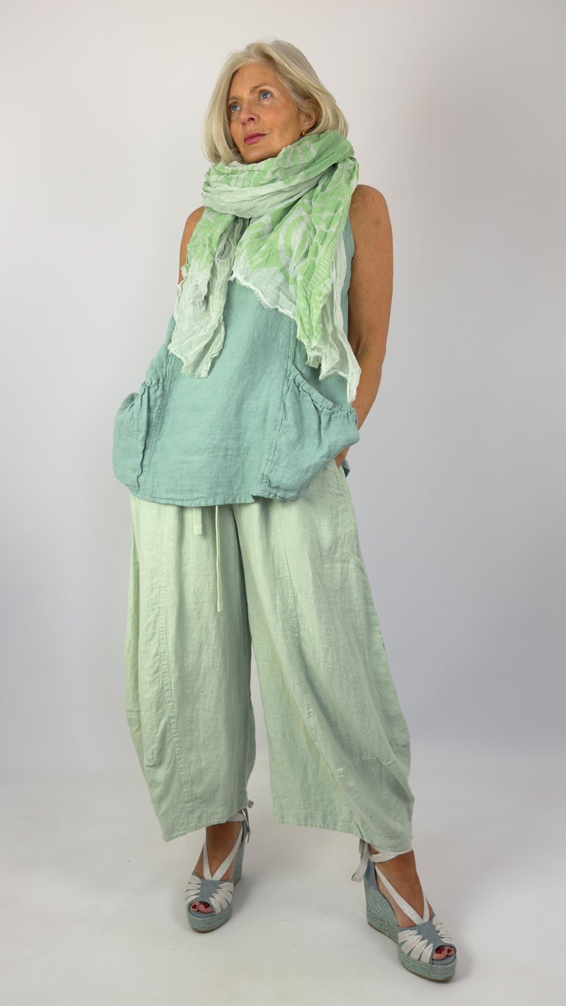 Rundholz Black Label 1404 Scarf Lime Print