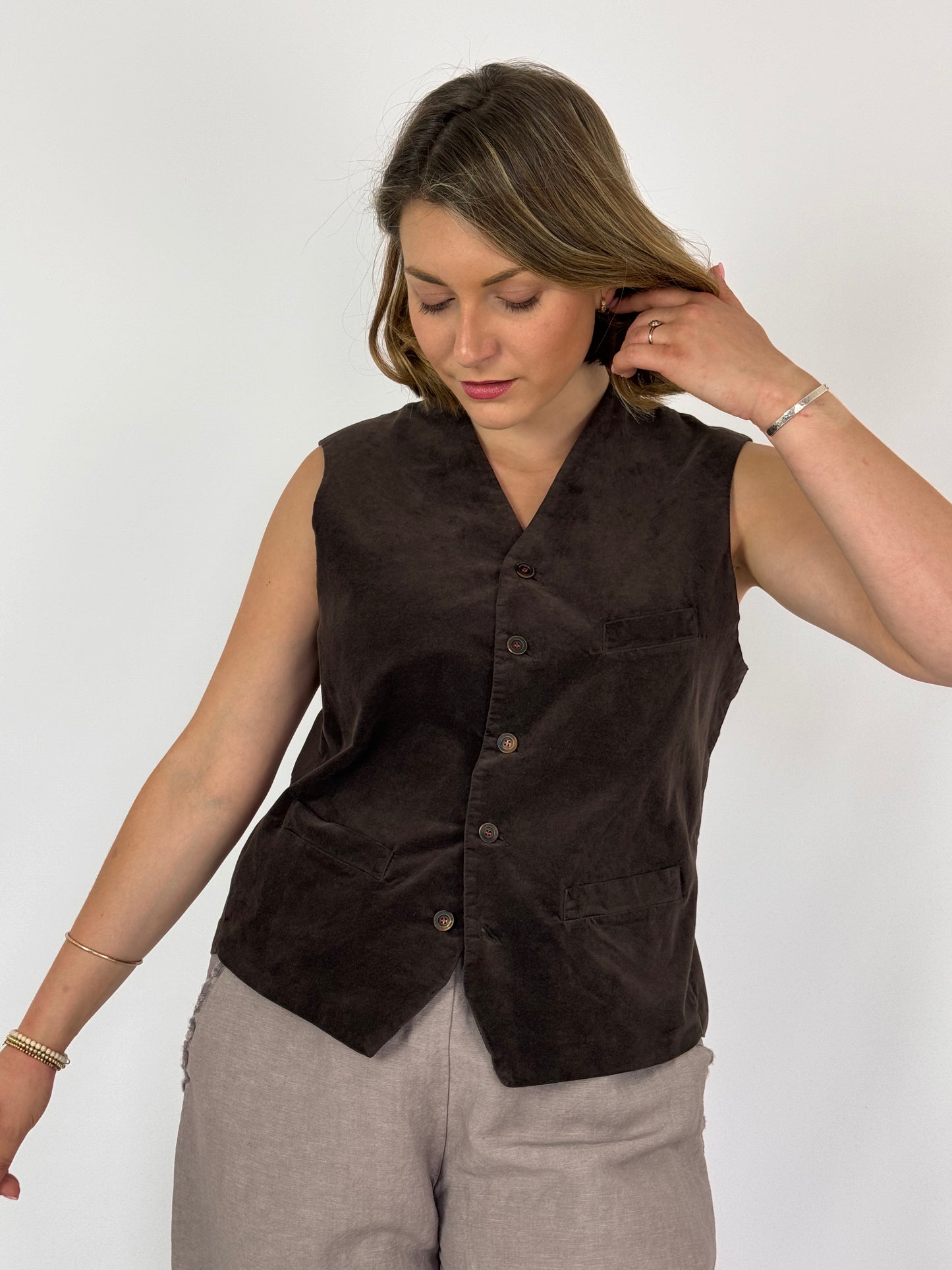 Hannoh Wessel Giulio Waistcoat Brown