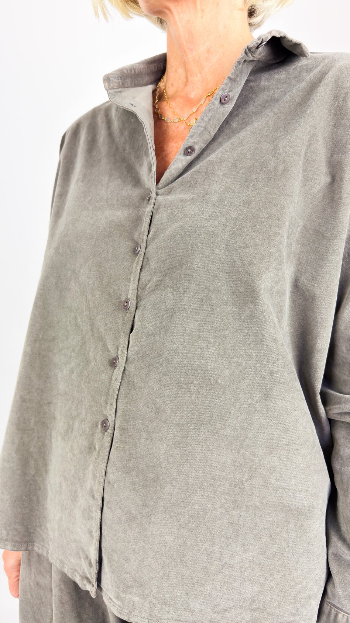 Album Di Famiglia V Collar Shirt Taupe