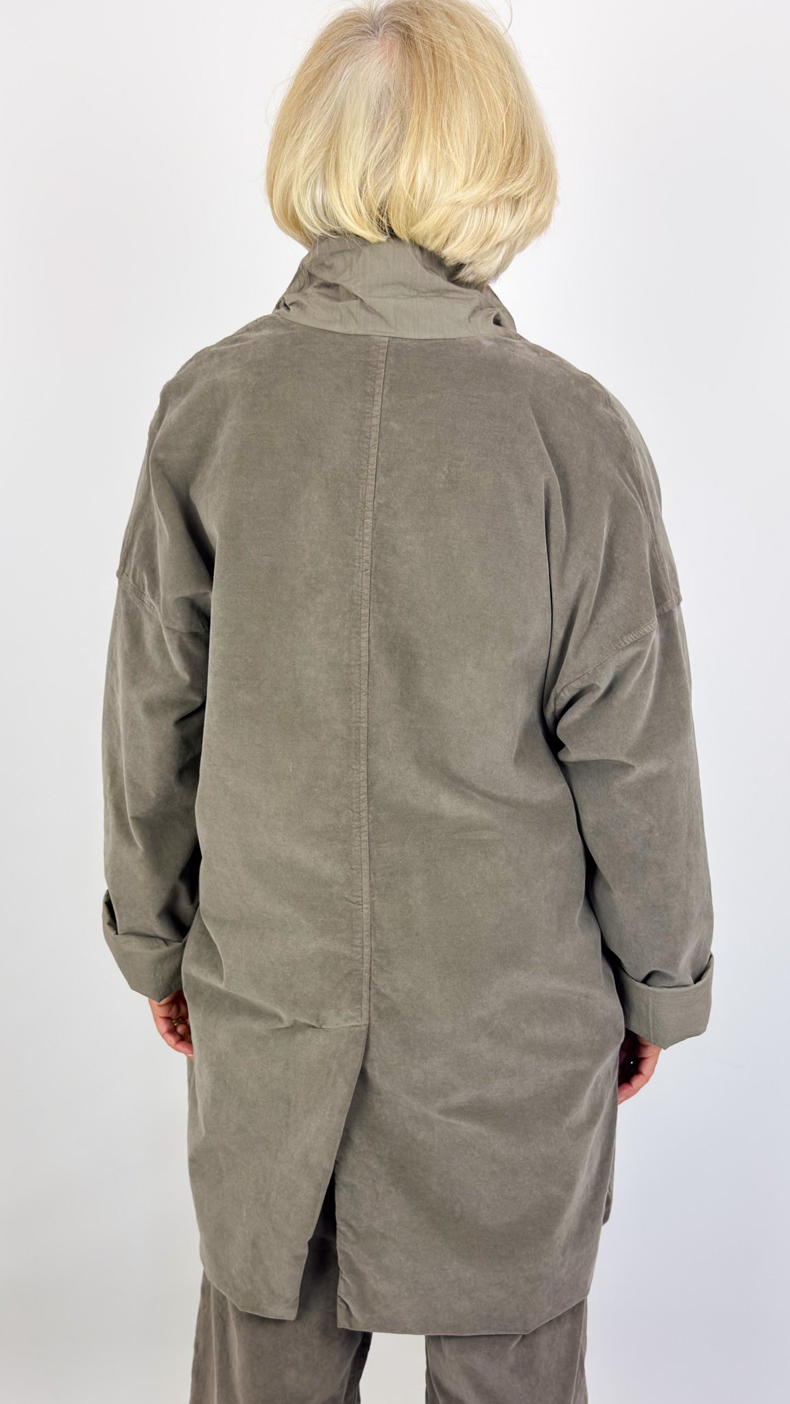 Album Di Famiglia V Long Blazer Taupe