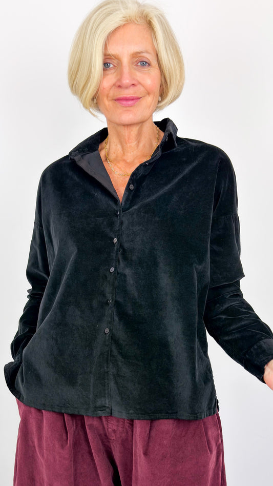 Album Di Famiglia V Collar Shirt Black