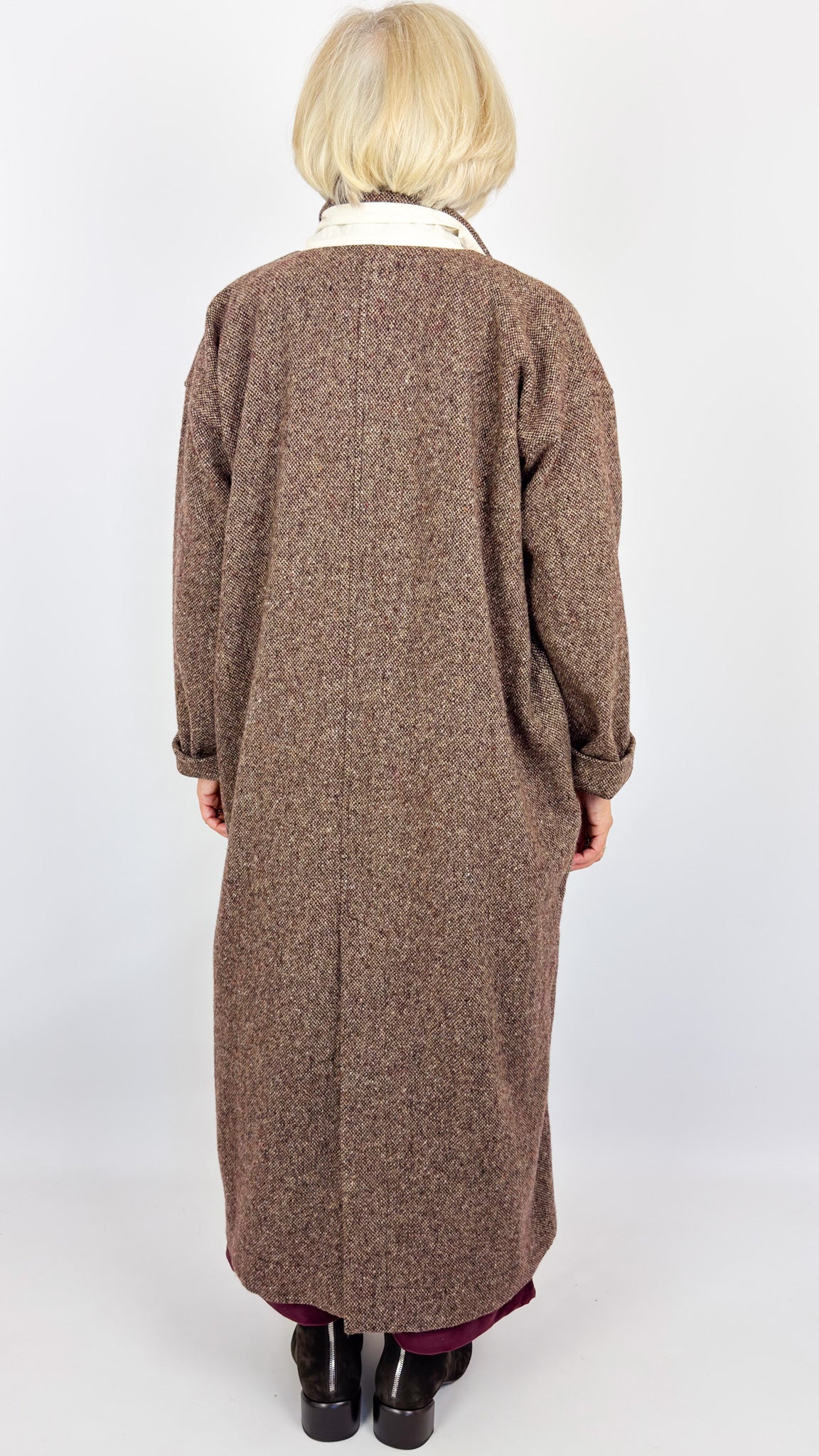 Album Di Famiglia TW Long Coat Wine-Taupe