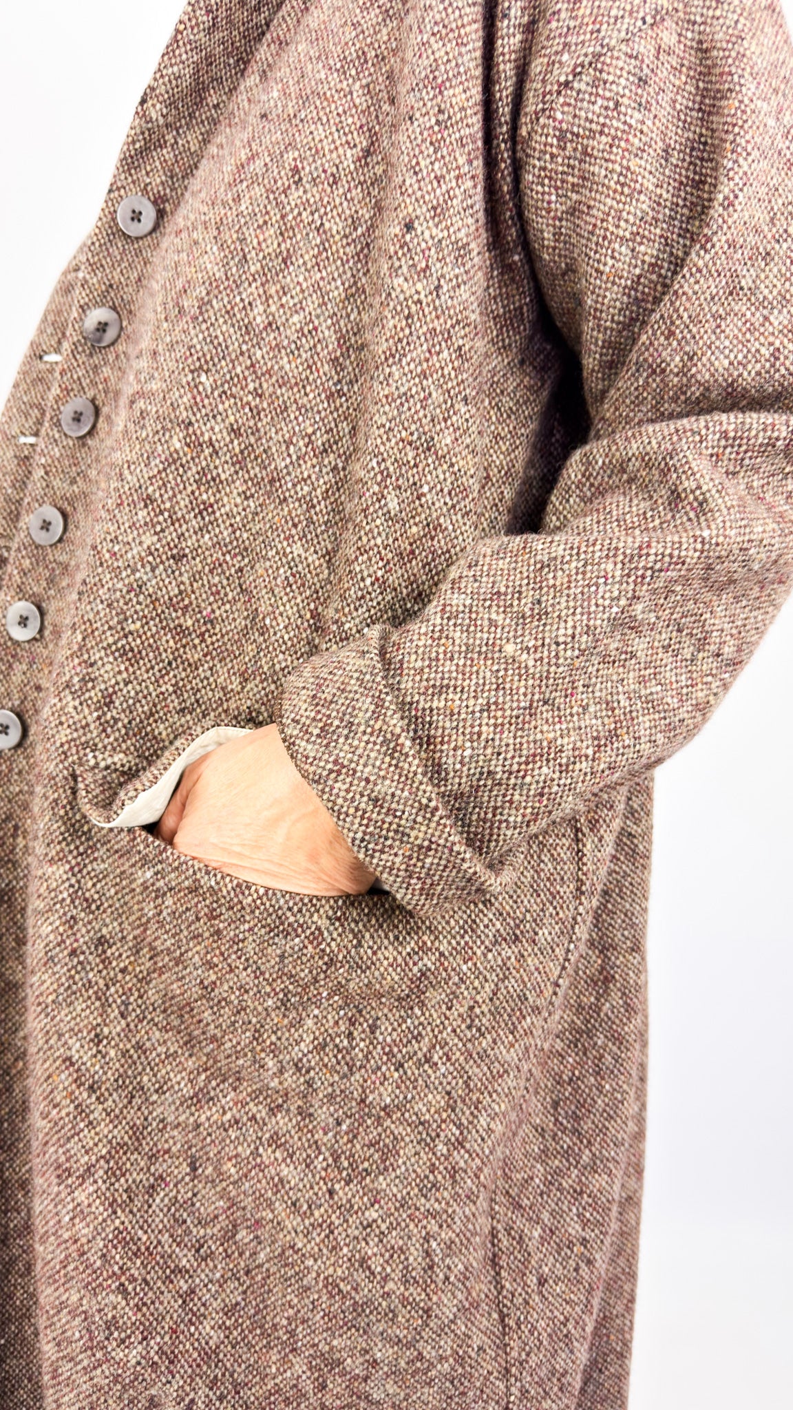Album Di Famiglia TW Long Coat Wine-Taupe