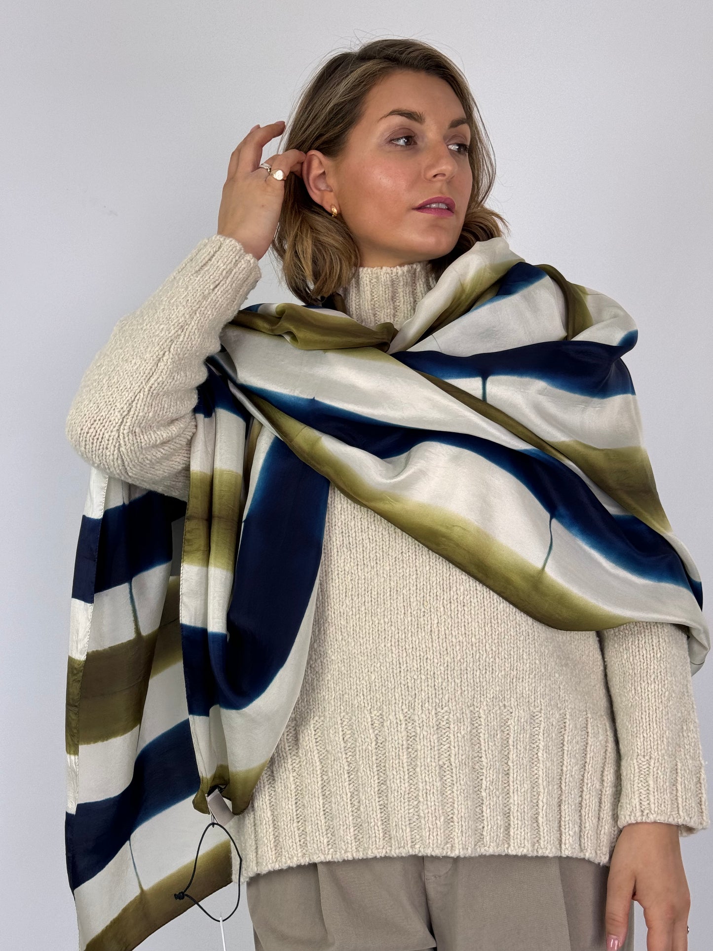 Denovembre Miracle Scarf Blue/Khaki