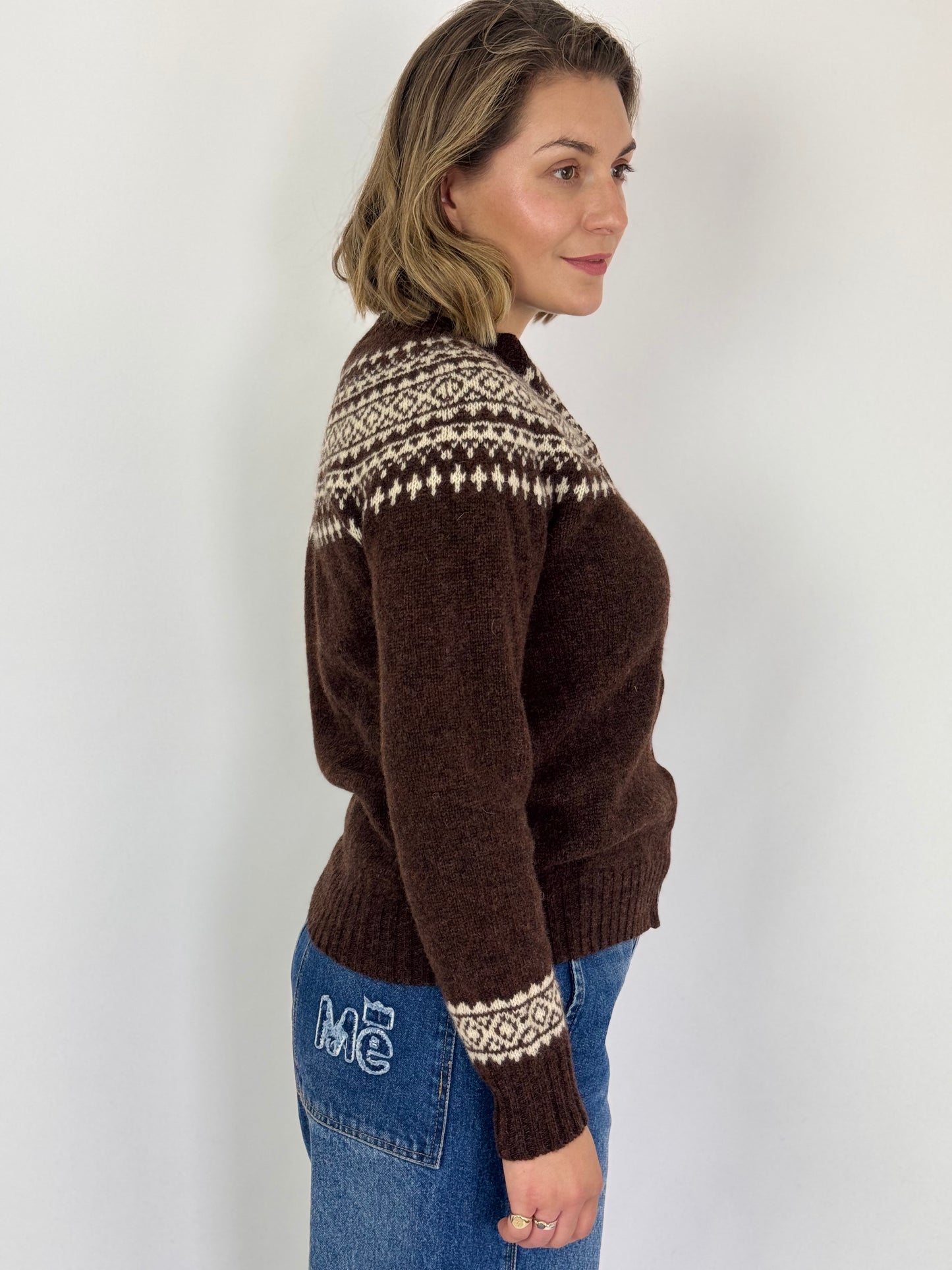 Cordelia James Hannah Cardigan Marron/Vanilla