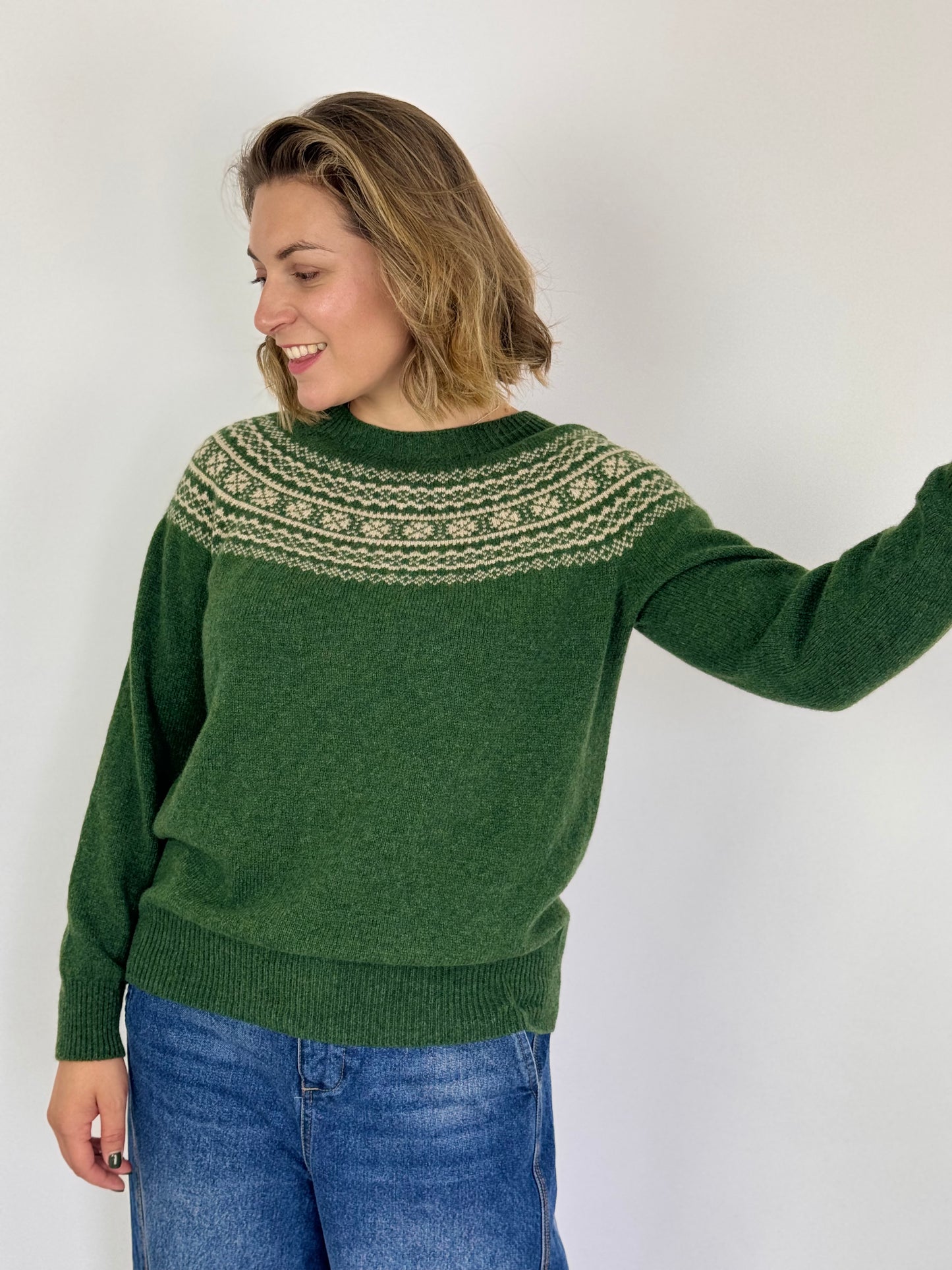 Cordelia James Holly Jumper Serpentine/Oat