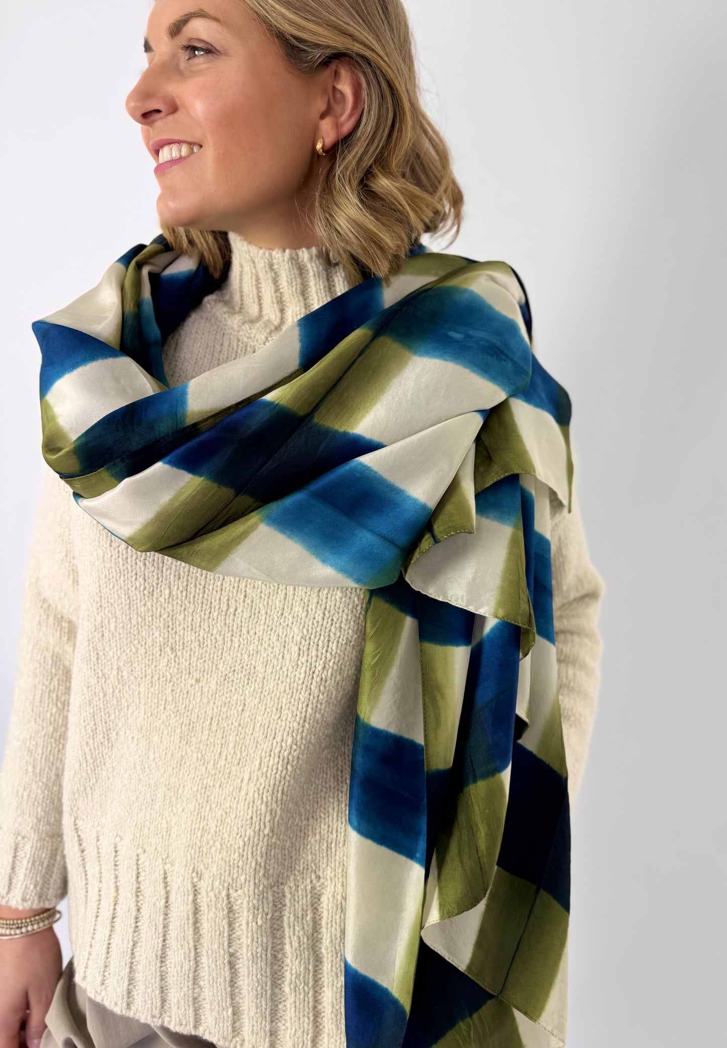 Denovembre Colorama Scarf Blue/Khaki