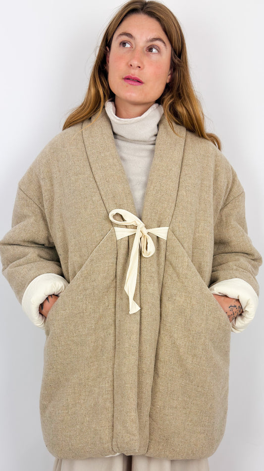 Elsa Esturgie Ramure Coat Beige