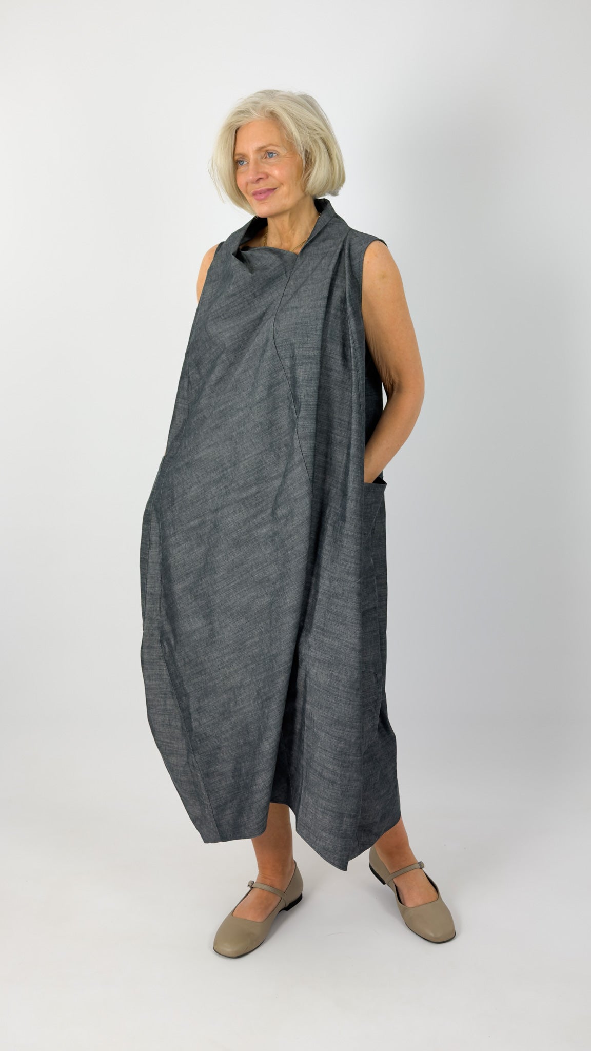 Sort Aarhus Merete Dress Blue/Grey