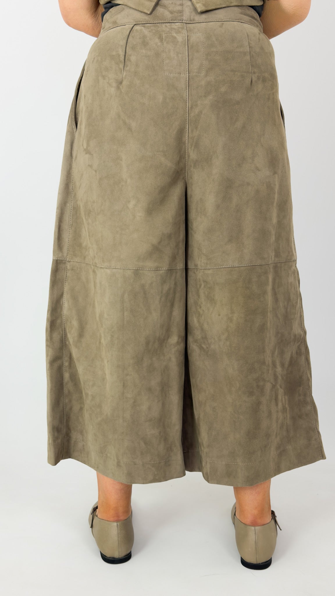 Sort Aarhus Suede Wide Trousers