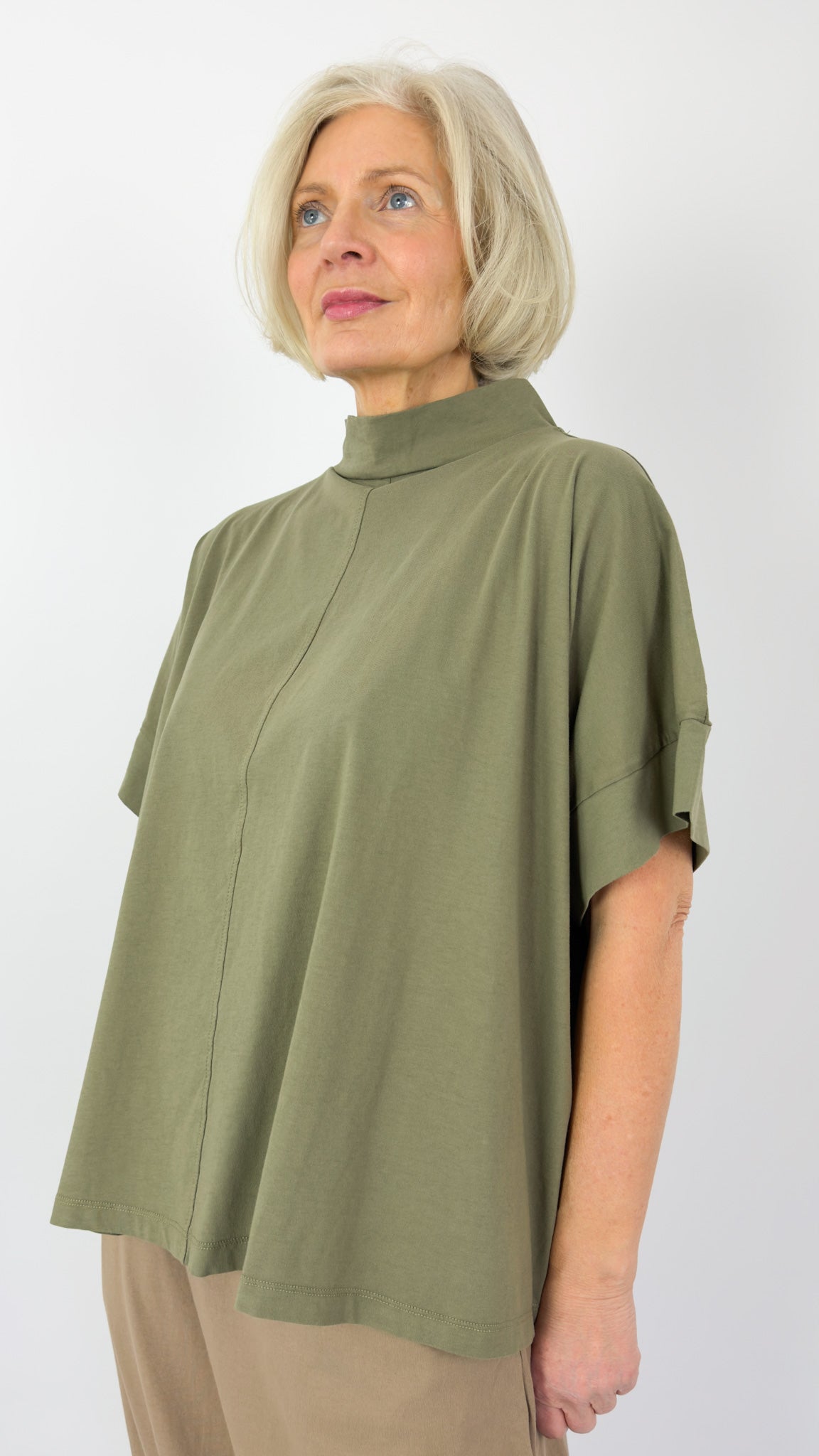 Sort Aarhus Oversized Blouse Stone