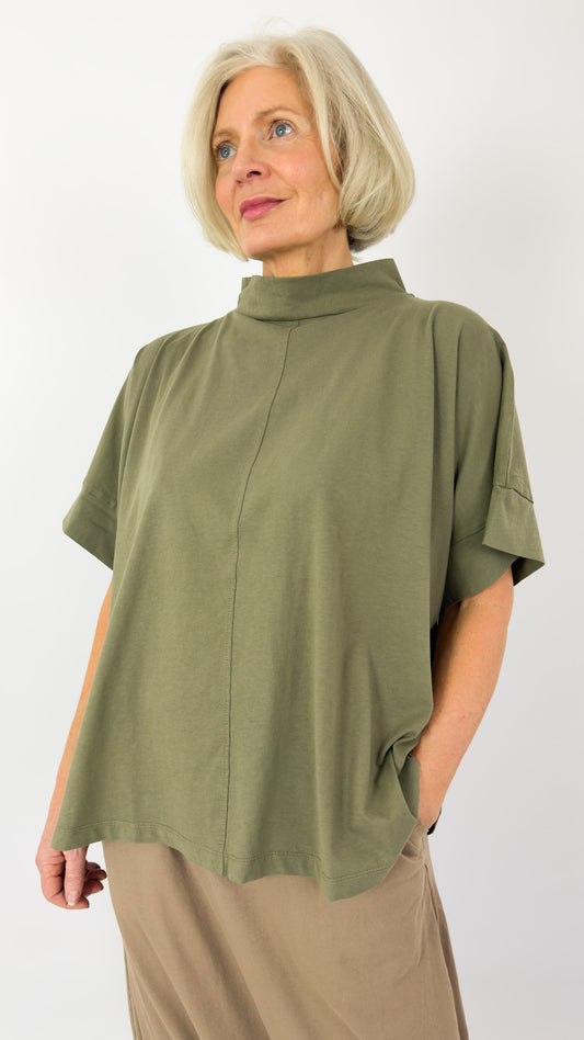 Sort Aarhus Oversized Blouse Stone