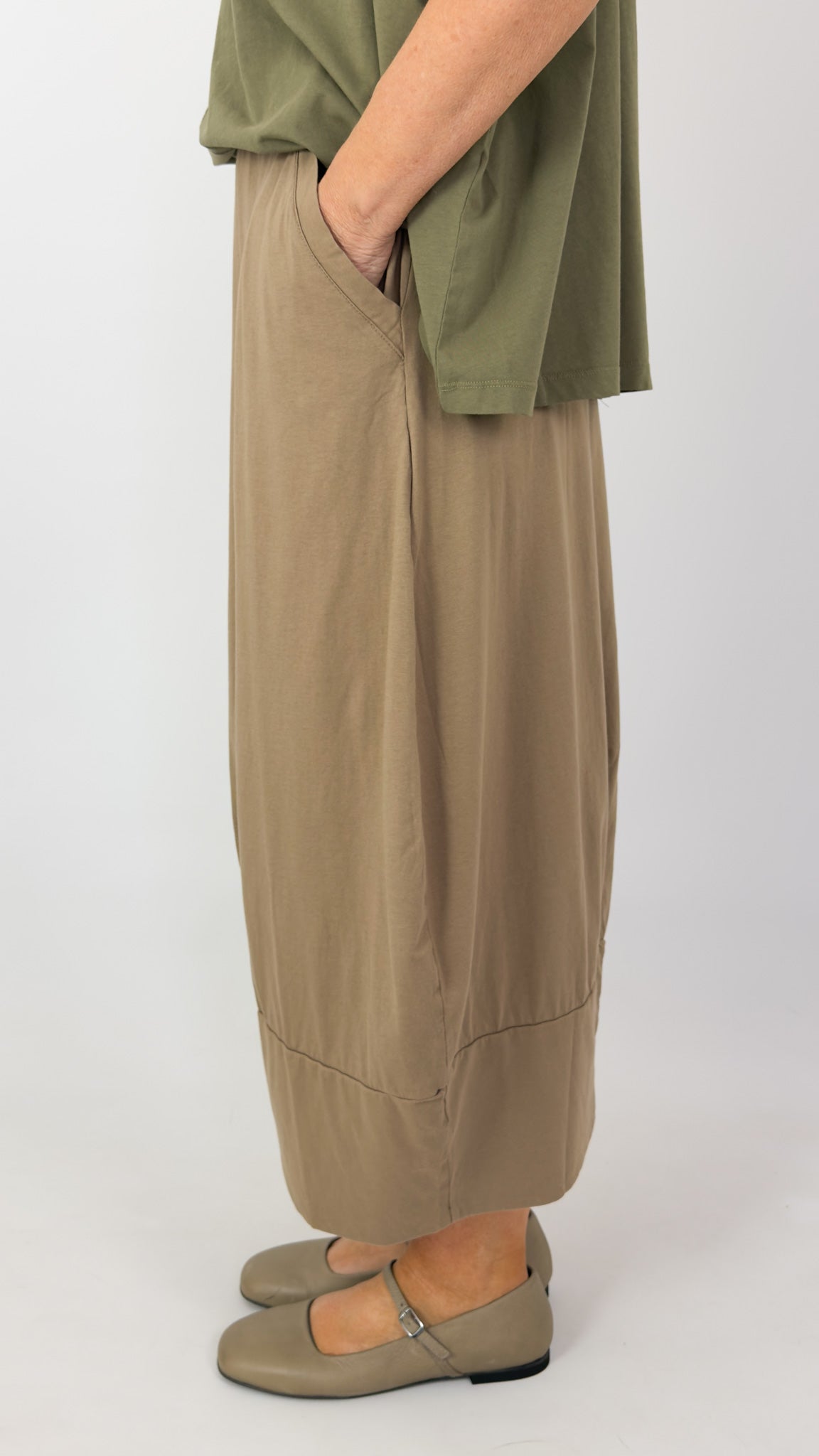 Sort Aarhus Jersey Skirt Taupe