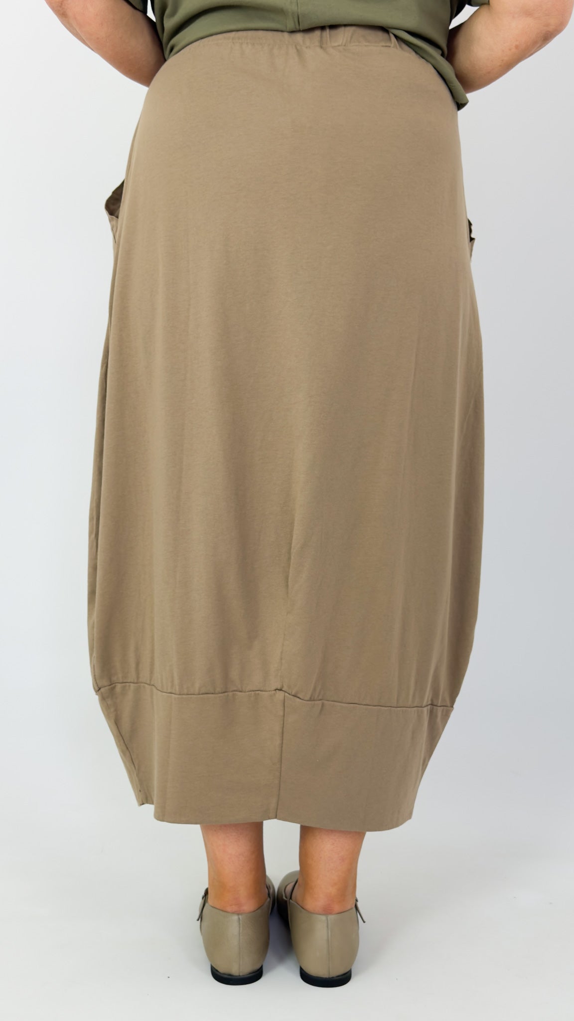 Sort Aarhus Jersey Skirt Taupe