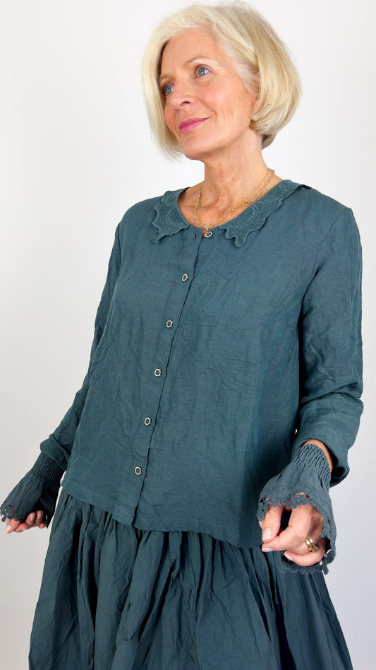 Ewa I Walla Agna Blouse Slate