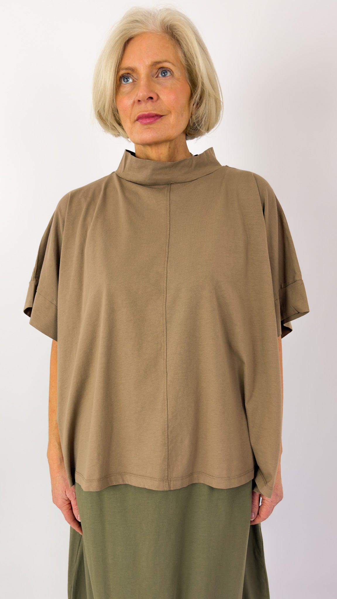 Sort Aarhus Oversized Blouse Taupe