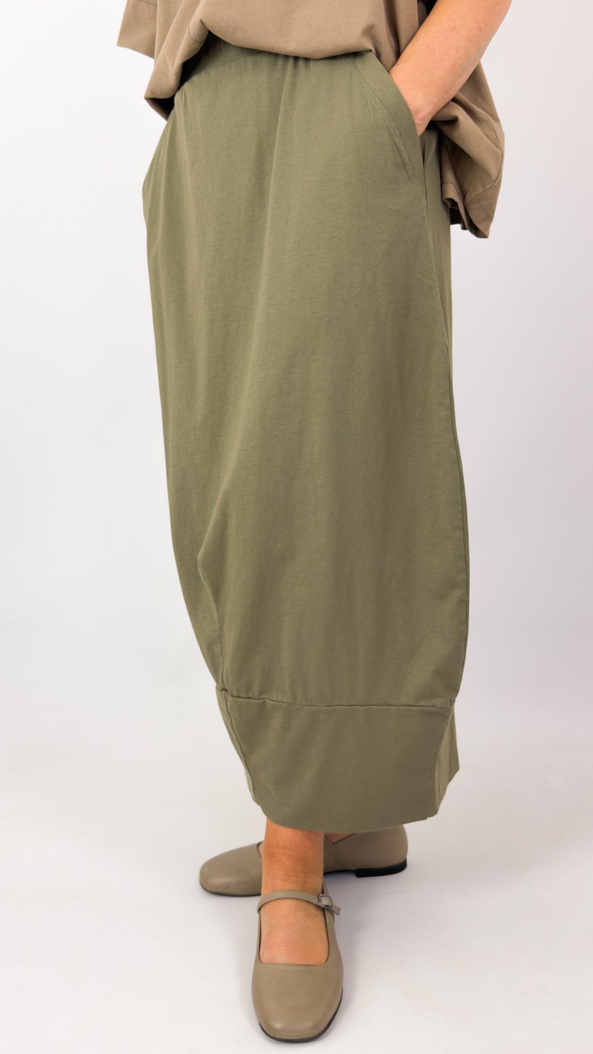 Sort Aarhus Jersey Skirt Stone