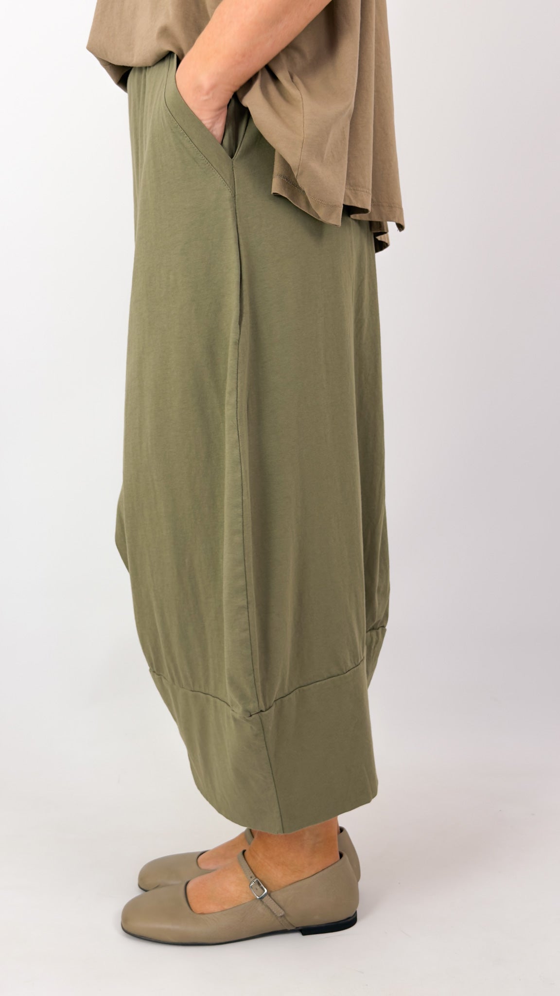 Sort Aarhus Jersey Skirt Stone