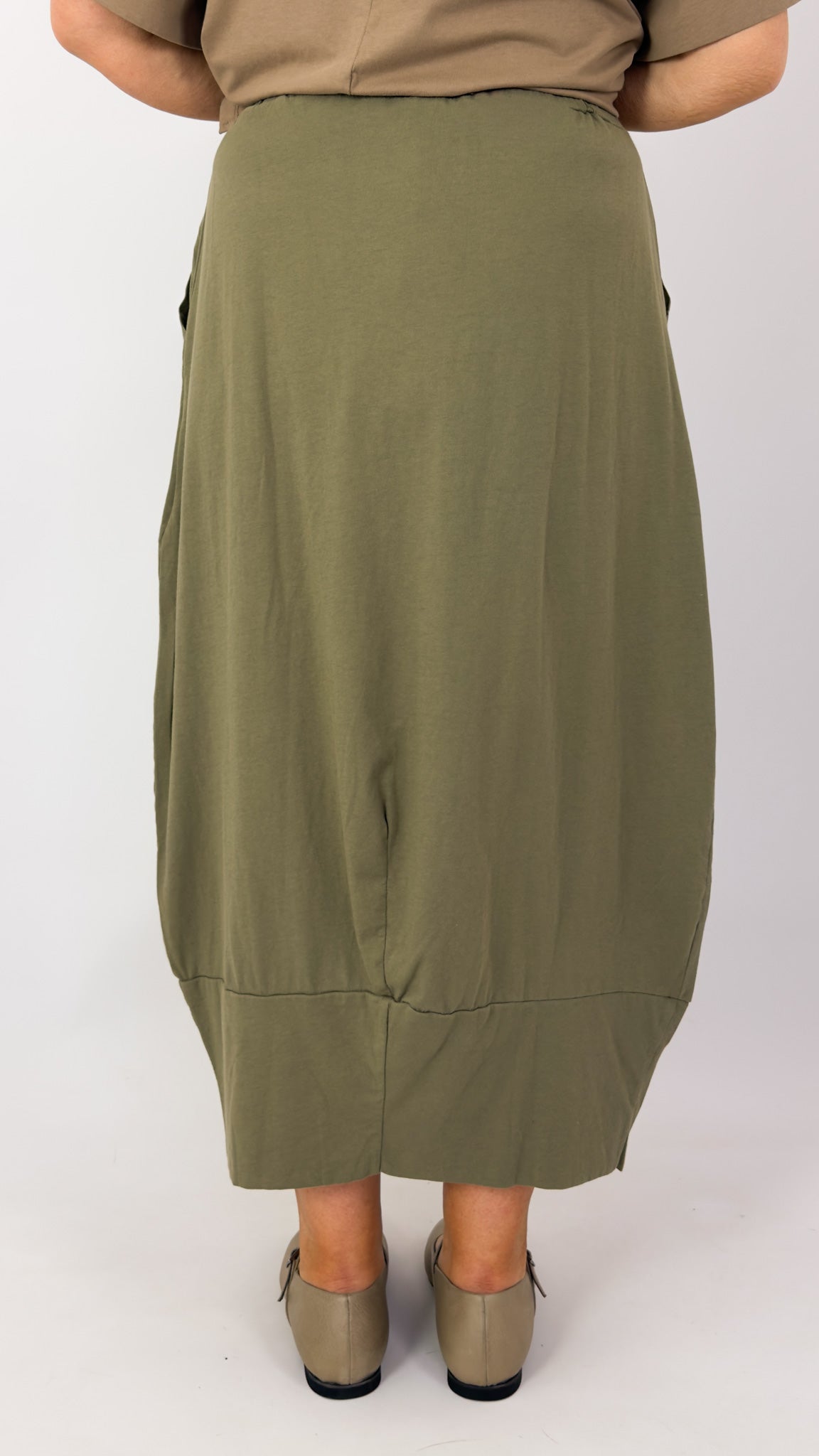 Sort Aarhus Jersey Skirt Stone