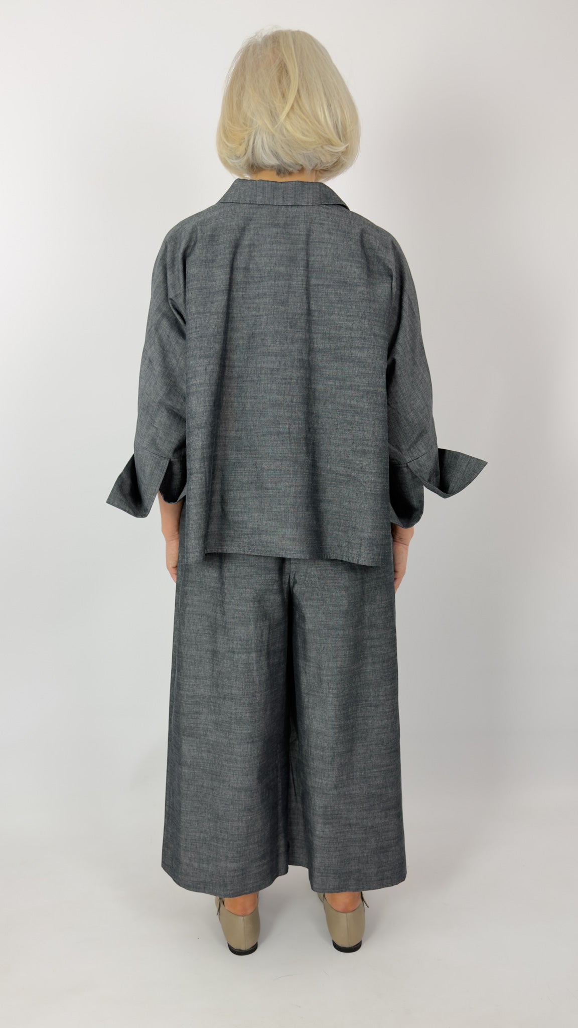 Sort Aarhus Mik Boxy Shirt Blue/Grey