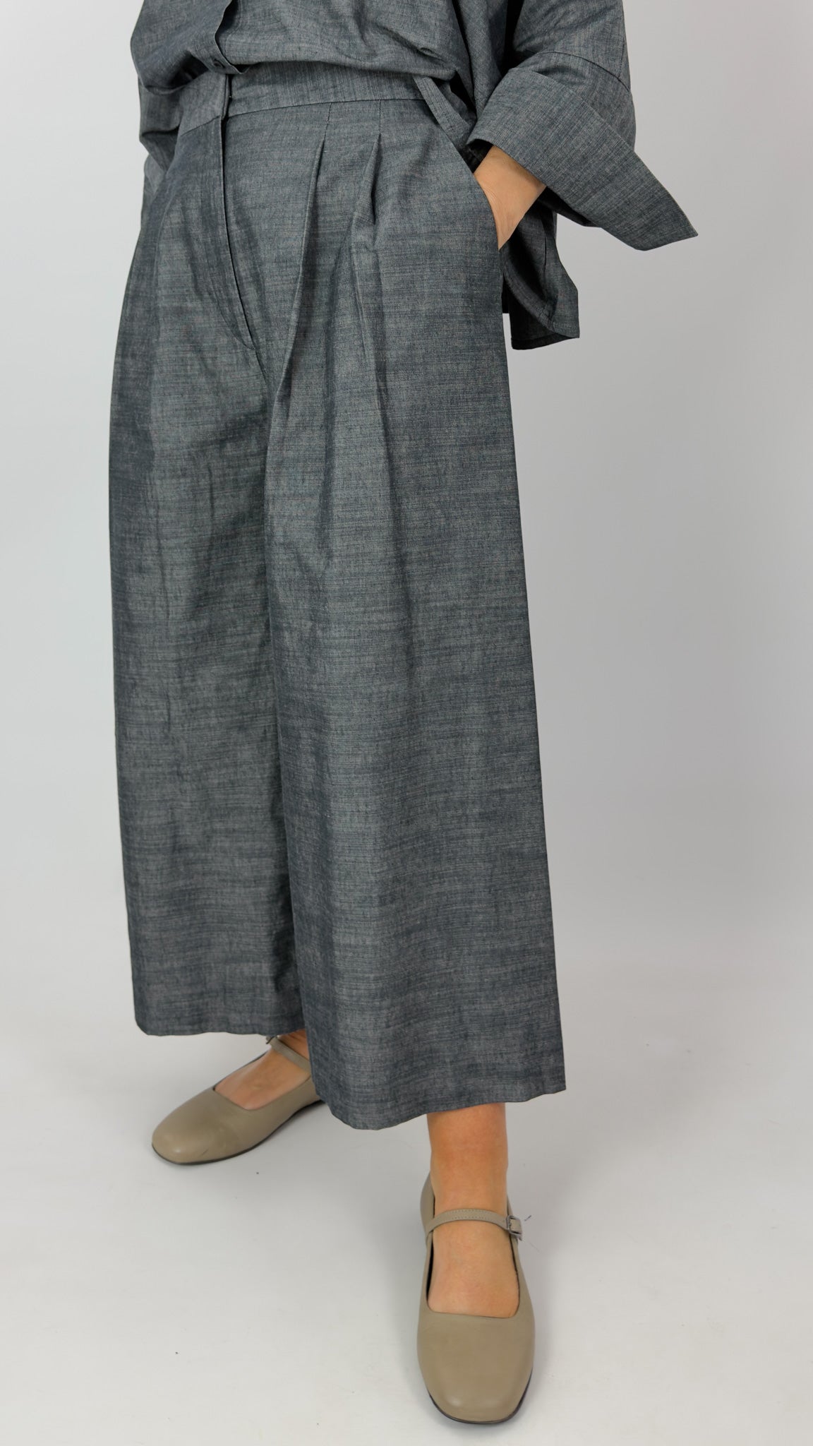 Sort Aarhus Louia Trousers Blue/Grey