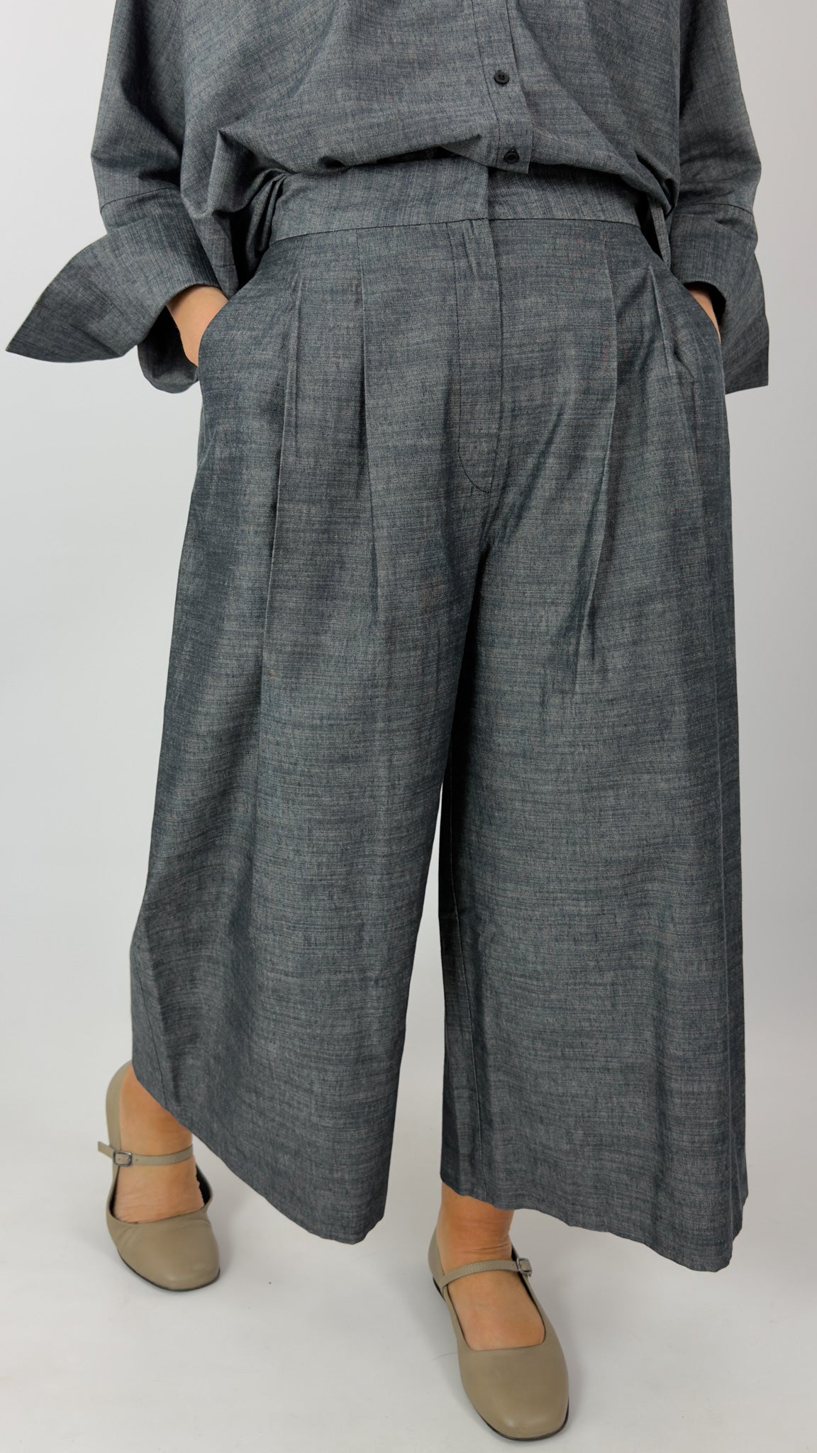 Sort Aarhus Louia Trousers Blue/Grey