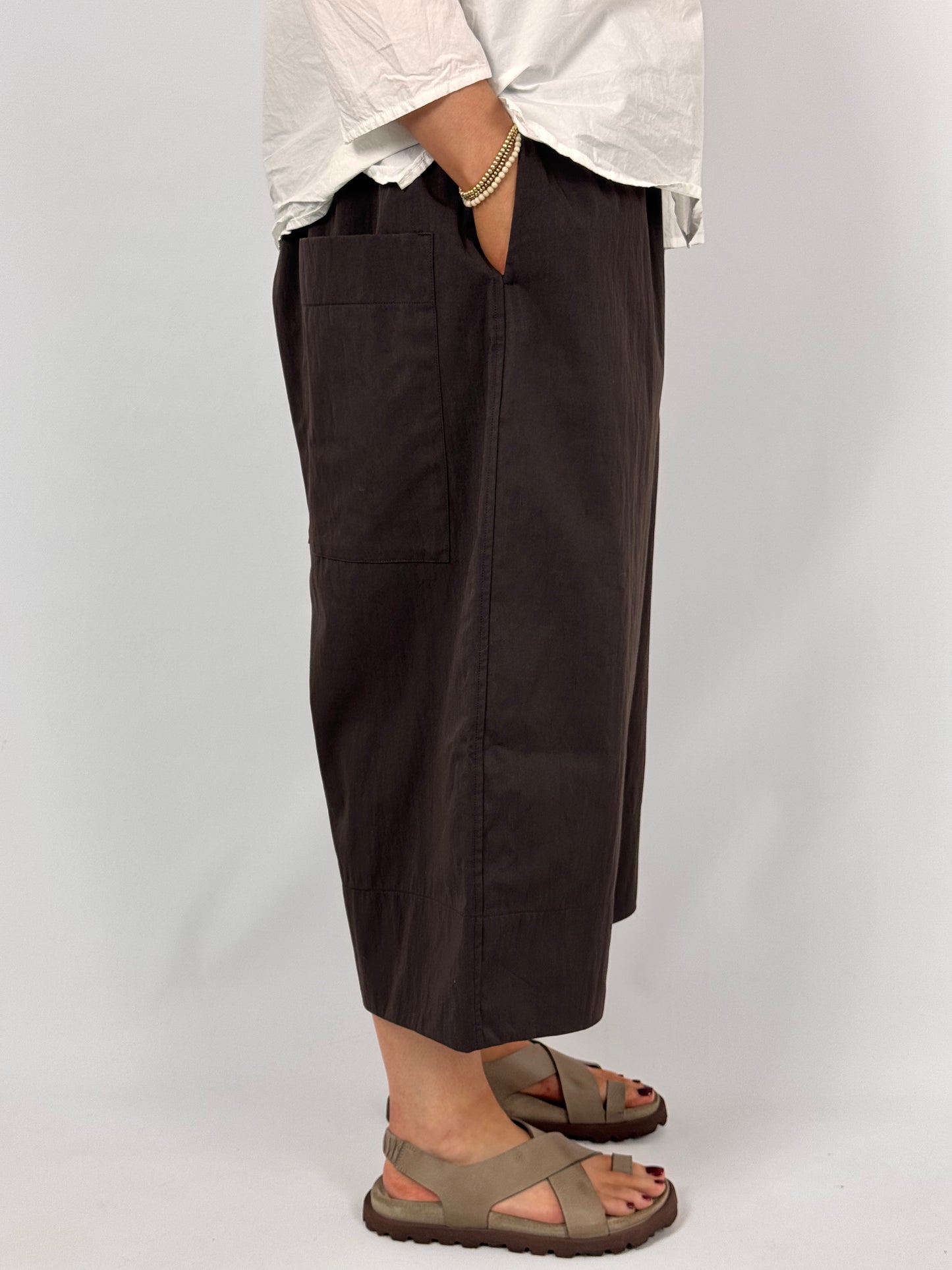 Album Di Famiglia 255 WG Wide Trousers Brown
