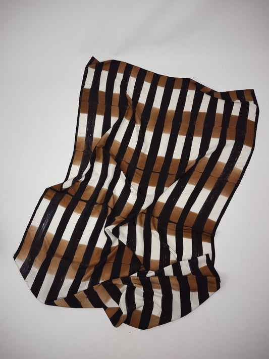 Denovembre Rayures Scarf Chestnut/Black