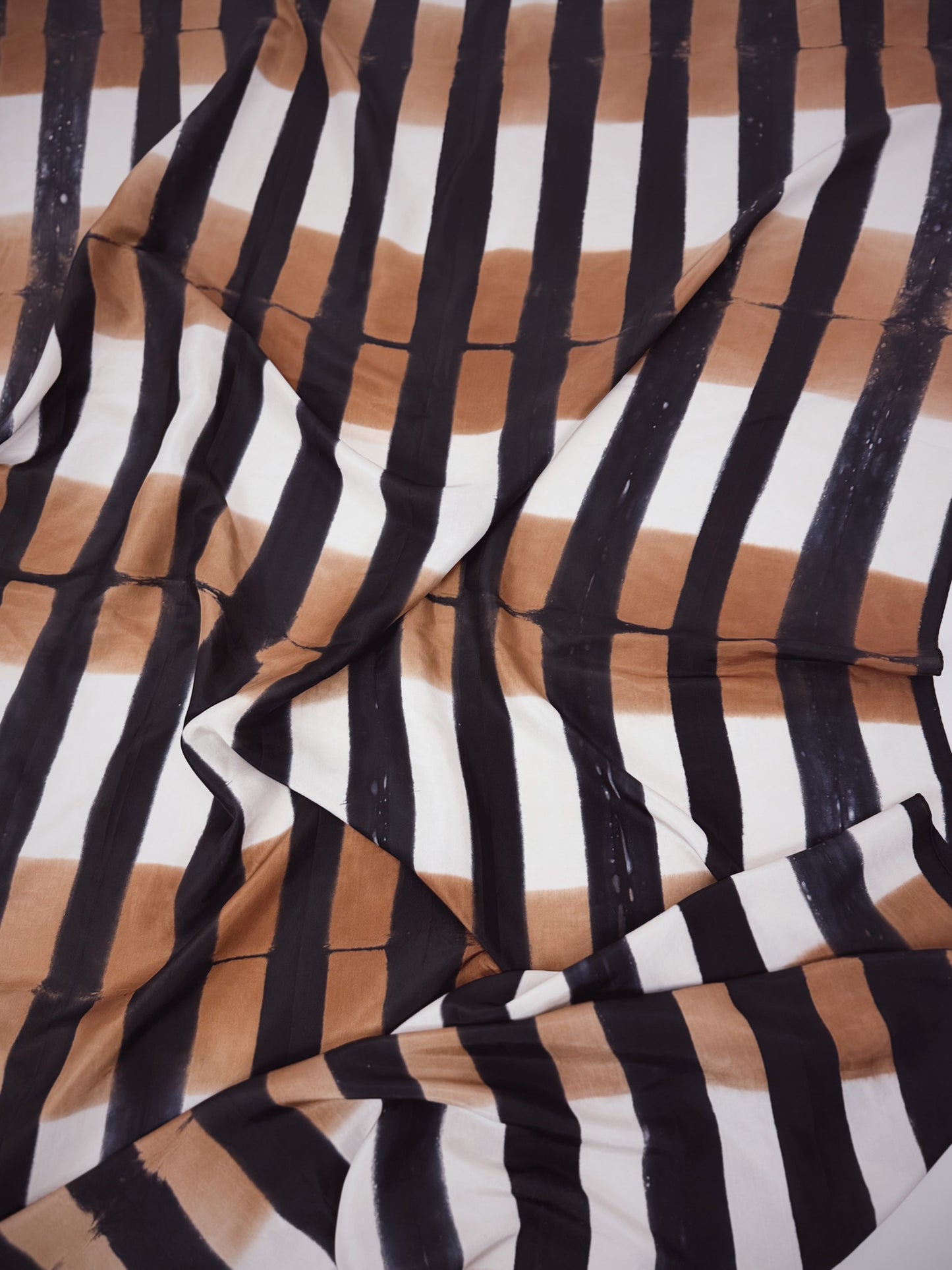 Denovembre Rayures Scarf Chestnut/Black