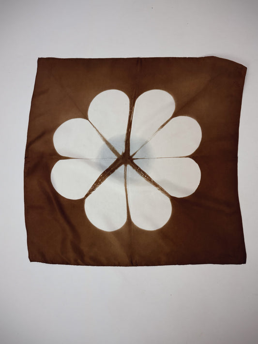 Denovembre Marguerite Scarf Chestnut/Azur