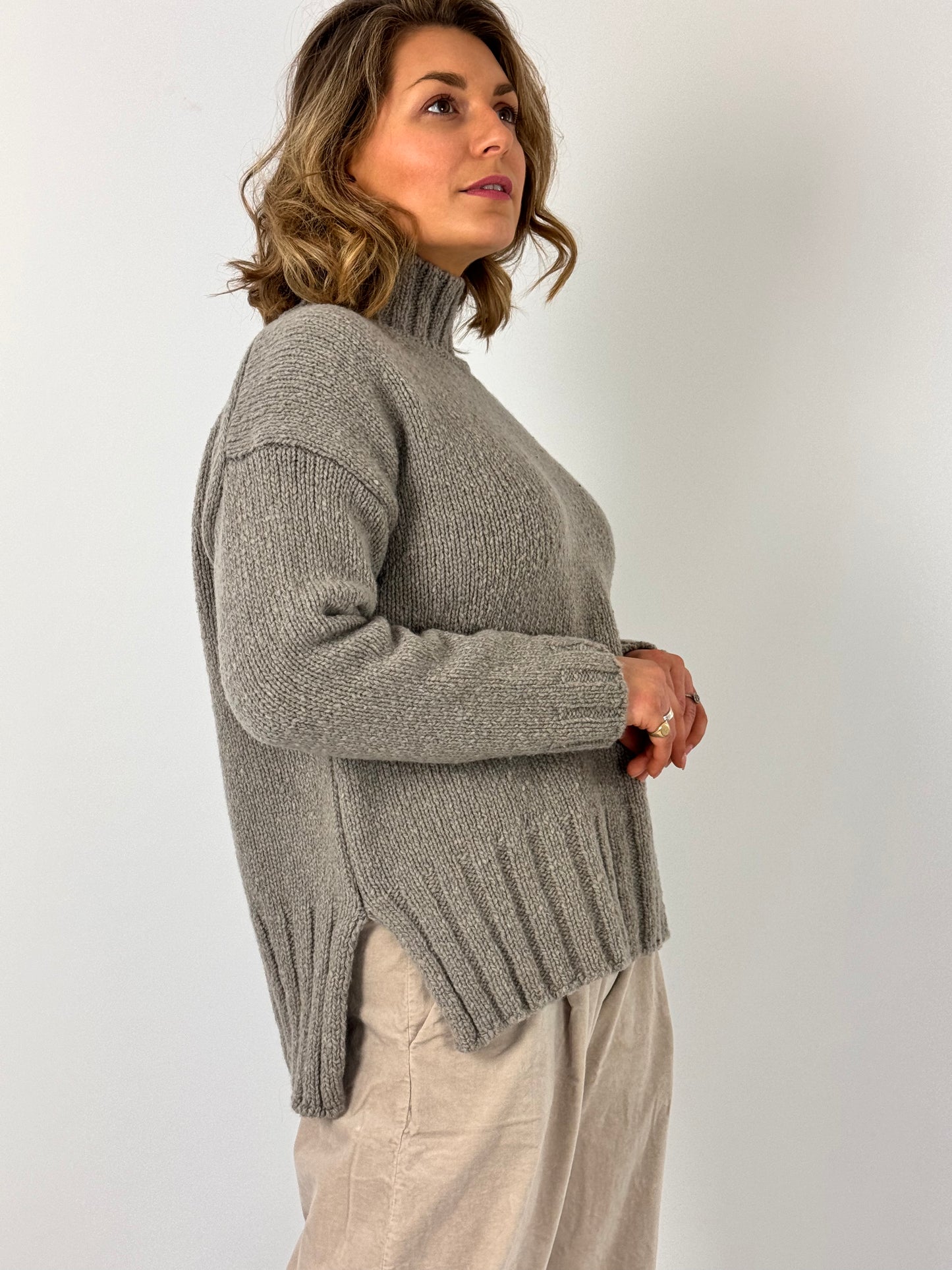 Evam Eva Turtleneck Jumper Mocha