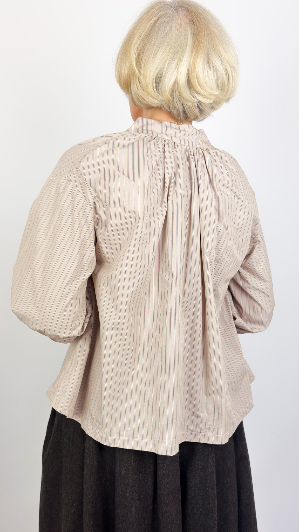 Gallego Desportes 413 Blouse Brown Stripe