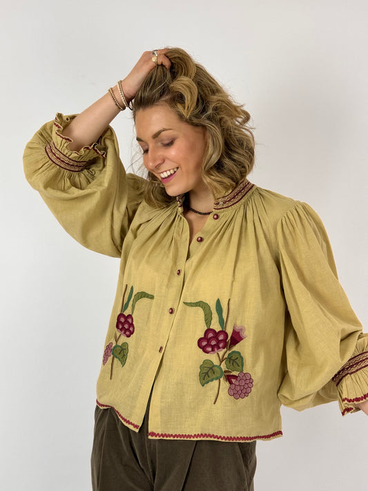 CORD Elsa Blouse Cream Embroidery