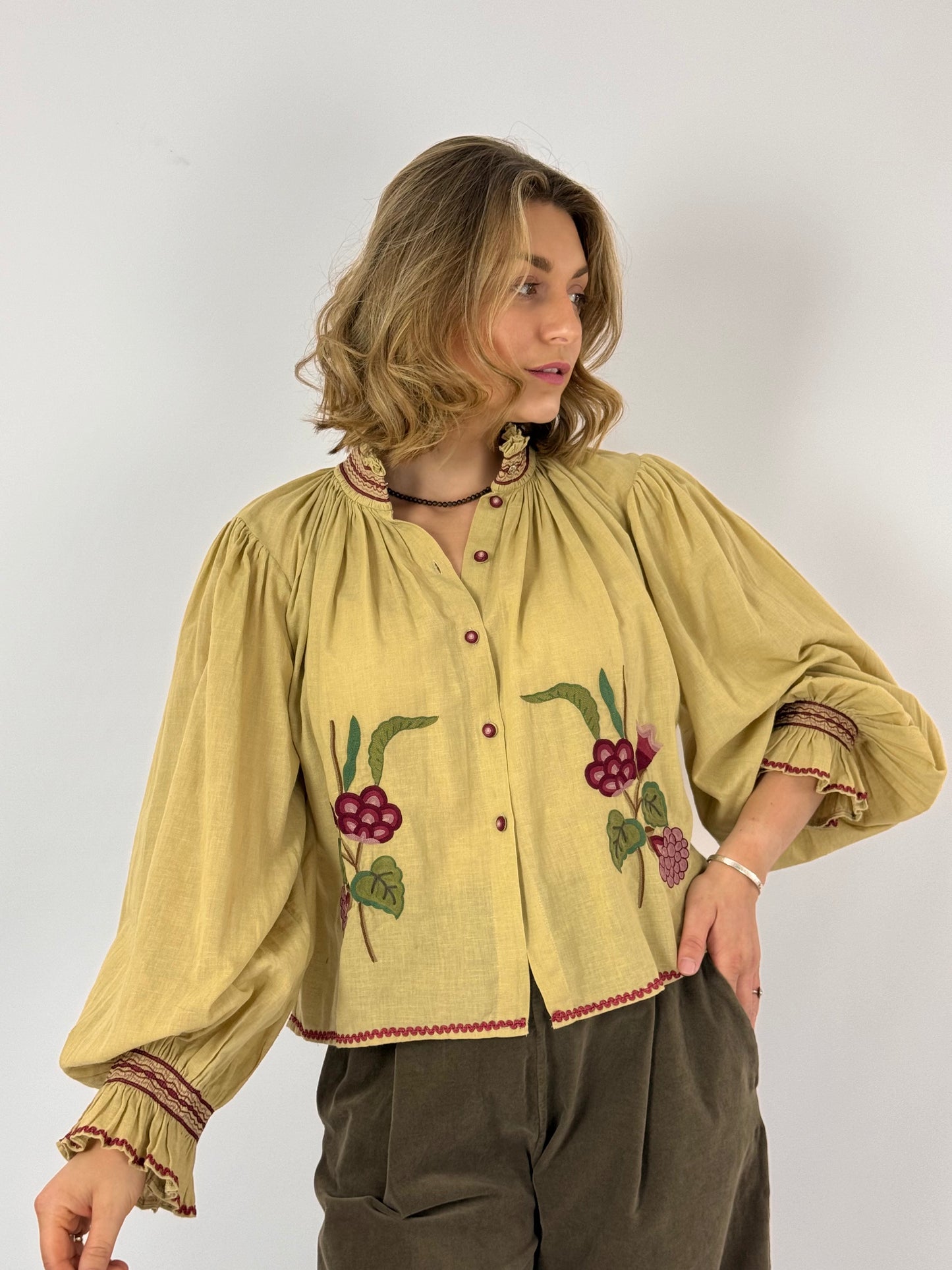 CORD Elsa Blouse Cream Embroidery