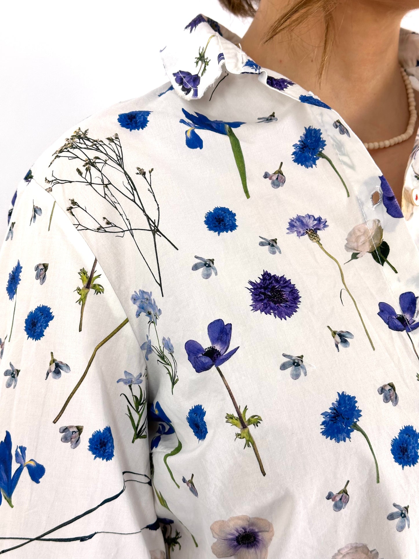 H+ Celia Shirt Blue Flowers