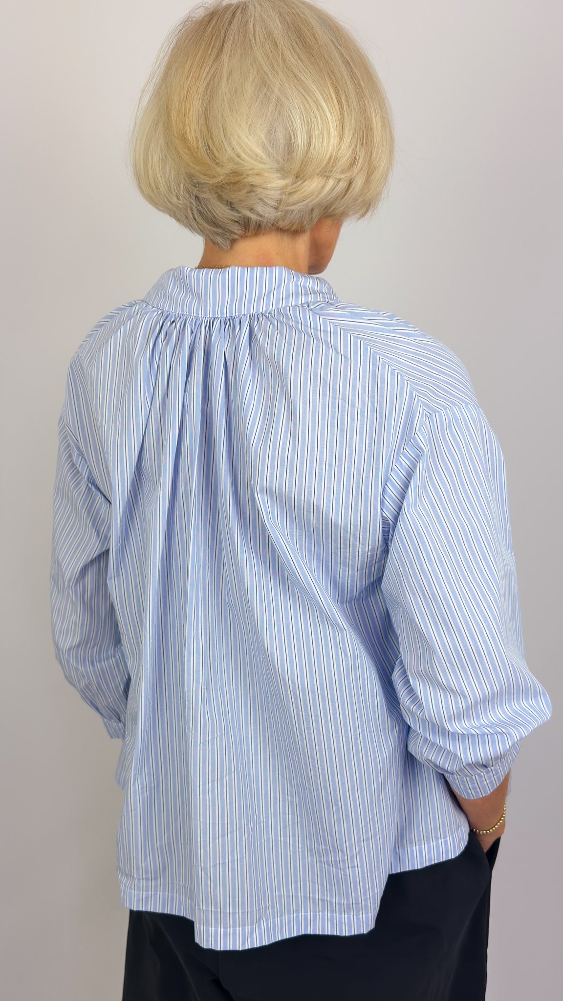 Gallego Desportes 413 Blouse Blue Stripe