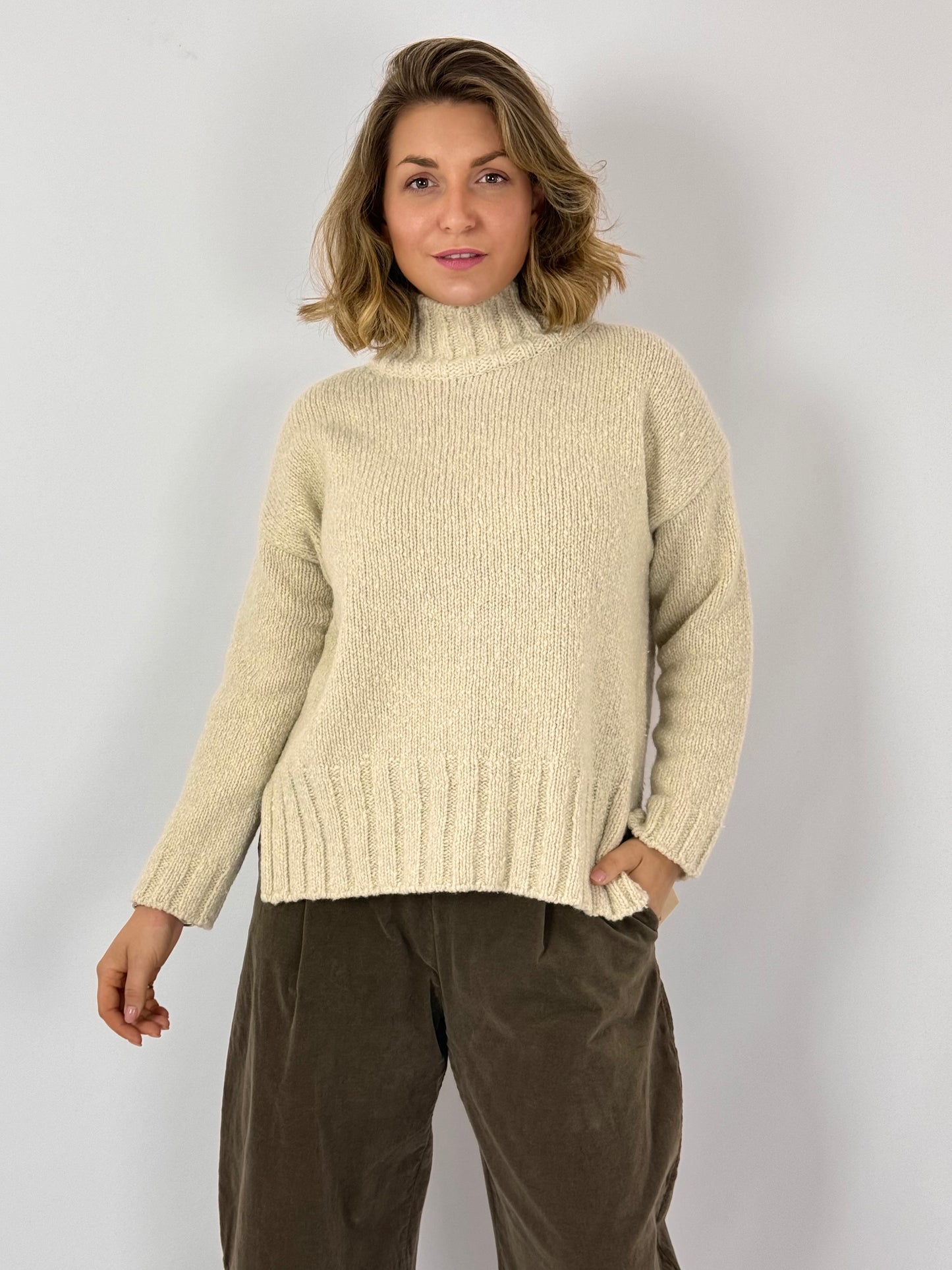 Evam Eva Turtleneck Jumper Ivory