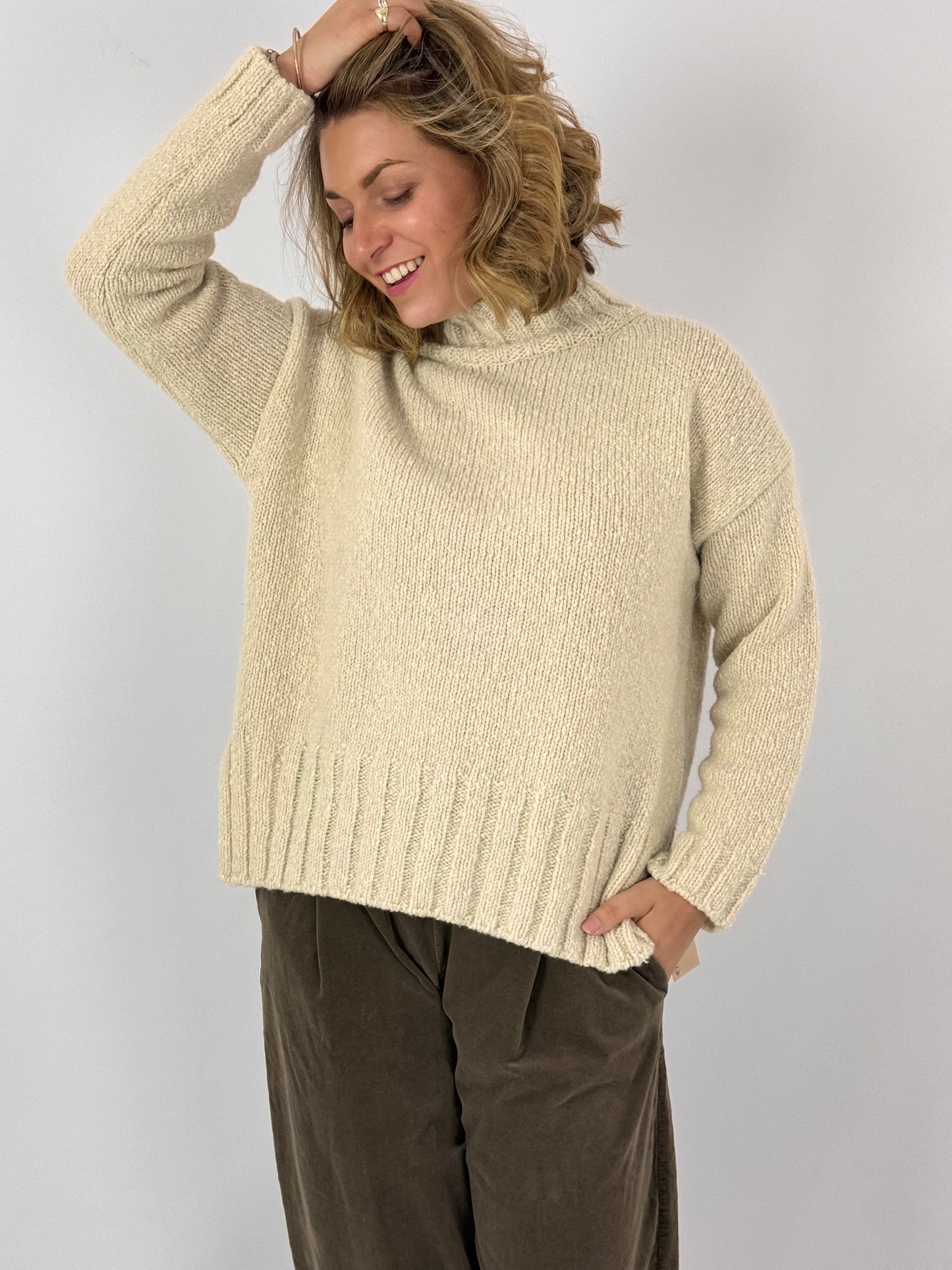 Evam Eva Turtleneck Jumper Ivory