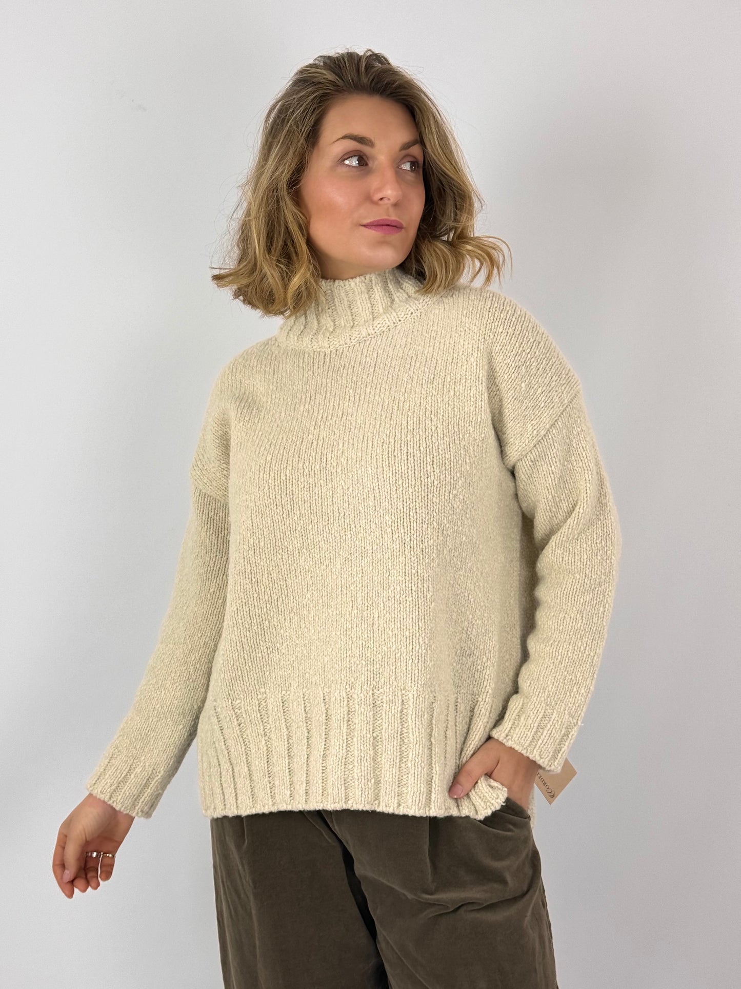 Evam Eva Turtleneck Jumper Ivory